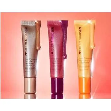 Ole Henriksen Party of 3 Glimmers Edition - Pout Preserve Peptide Lip Treatment in Citrus Sunshine Glimmer, Lingonberry Jam Glimmer, Creme Brulee Glimmer