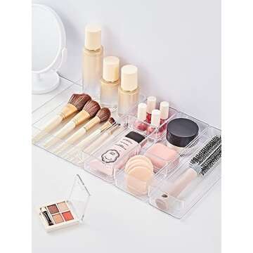 SMARTAKE 25-Piece Drawer Organizers for Clear Storage Solutions