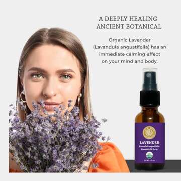 Organic Lavender Essential Oil Spray - 100% Pure USDA Certified Relaxation