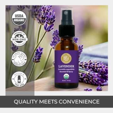Organic Lavender Oil Spray - Pure Aromatherapy & Skin Relief