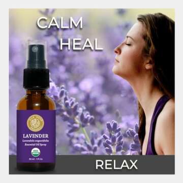 Organic Lavender Oil Spray - Pure Aromatherapy & Skin Relief