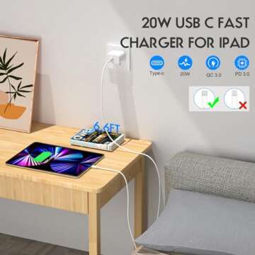 iPhone 16 Charger Fast Charging,20W USB C Fast Charger for iPhone 16/15/Plus/Pro Max, iPad Pro 12.9/...