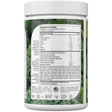 Zahler Core Greens Powder Nutrition Supplements - Superfood Powder - Super Green Juice & Smoothie Mix - Phytonutrient Rich Super Greens Powder with Spirulina, Chlorophyll & More - Kosher Superfood