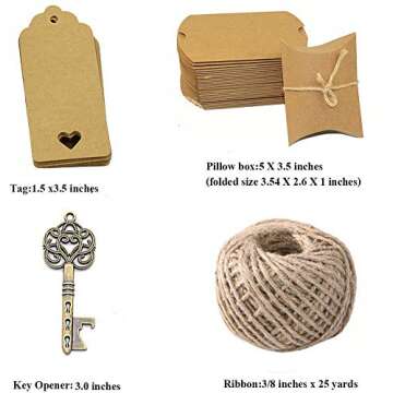 Vintage Skeleton Key Wedding Favor Gift Set - Aokbean