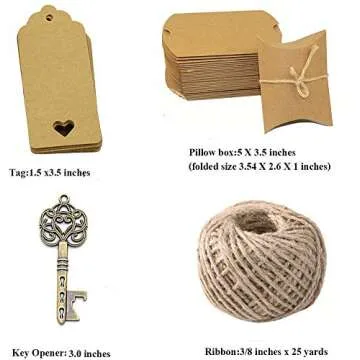 Vintage Skeleton Key Wedding Favor Gift Set - Aokbean