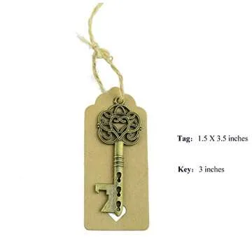 Vintage Skeleton Key Wedding Favor Gift Set - Aokbean