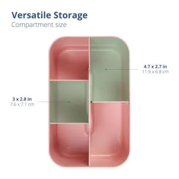 BLUE GINKGO Stackable Organizer Caddy – Korean-Made Portable Tote for Bathroom, Office, Crafts, or School Supplies (Rectangle, Pink)