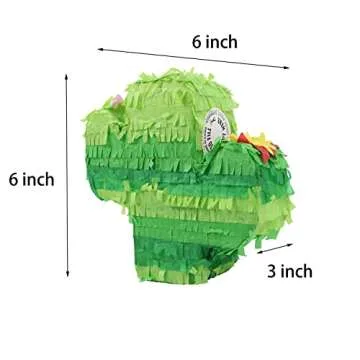 GIFTEXPRESS 6-pack Mini Cactus Pinatas for Kids Birthday Party, Gender Reveal Party, Traditional Mexican Fiesta, and Party Decorations