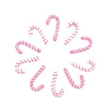 Glaciart One Felt Candy Cane Decoration (Pink/White)- DIY Garland, Arts Crafts Supplies, Cute Home D...