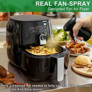 Oil Sprayer for Cooking, 210ml Olive Oil Sprayer Mister Spray Bottle - New Upgraded Dustproof Switch Design Glass Oil Spritzer Dispenser Kitchen Gadgets for Air Fryer,Salad,BBQ,Making,Baking,Frying