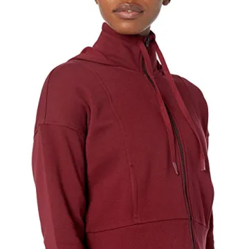 Core 10 Women's Super Soft Fleece Cropped Length Zip-Up Hoodie Sweatshirt