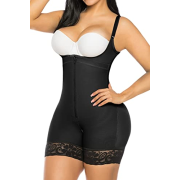 YIANNA Fajas Colombianas Shapewear for Women Postparto Tummy Control Body Shaper Butt Lifter Bodysui...