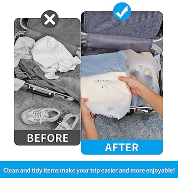 Clear Shoe Bags for Travel - 5 Pack - Waterproof and Durable
