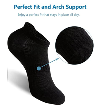 Irisbear 6 Pairs Black Low Cut Ankle Socks for Women