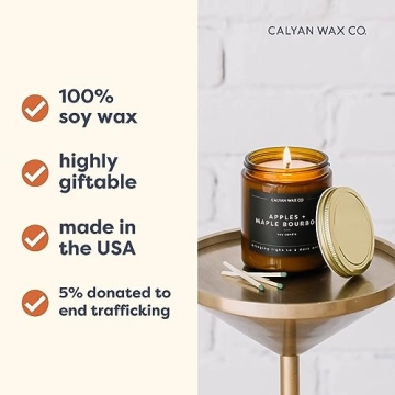 Calyan Wax Candle: Musk & Teakwood | Premium Essential Oils | Gift Charm
