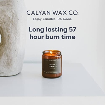 Calyan Wax Candle: Musk & Teakwood | Premium Essential Oils | Gift Charm