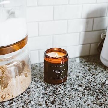 Calyan Wax Candle: Musk & Teakwood | Premium Essential Oils | Gift Charm