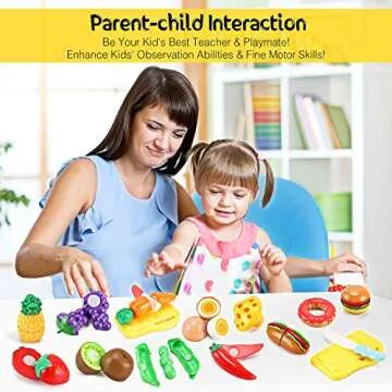 33pcs Pretend Play Kitchen Food Set for Kids