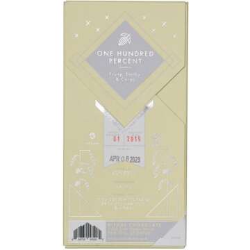 Ritual Dark Chocolate Bar, One Hundred 100% Cacao, Notes of Fruity, Earthy & Cocoa, 2.12 oz