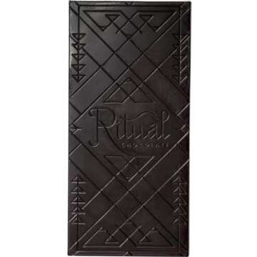 Ritual Dark Chocolate Bar, One Hundred 100% Cacao, Notes of Fruity, Earthy & Cocoa, 2.12 oz
