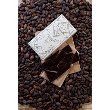 Ritual Dark Chocolate Bar, One Hundred 100% Cacao, Notes of Fruity, Earthy & Cocoa, 2.12 oz