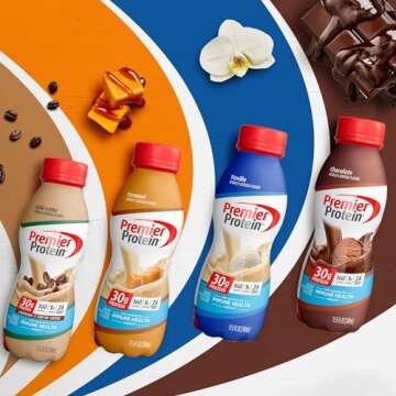 Premier Protein Shake, Café Latte 30g Protein Low Sugar 11.5oz