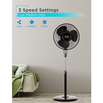BLACK+DECKER 16 Inch Remote Control Stand Fan