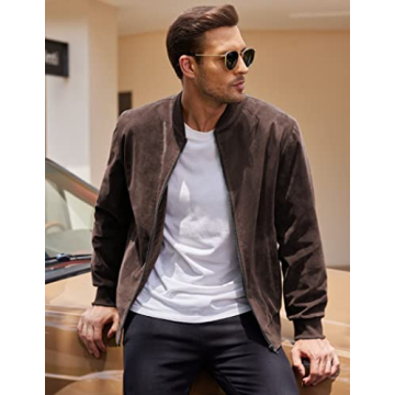 Stylish COOFANDY Men’s Varsity Bomber Jacket Lightweight Option