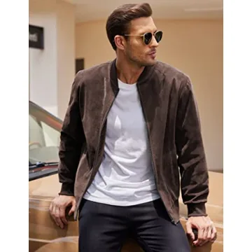 Stylish COOFANDY Men’s Varsity Bomber Jacket Lightweight Option