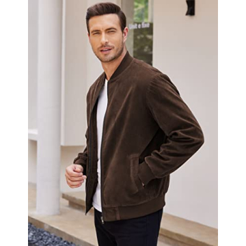 Stylish COOFANDY Men’s Varsity Bomber Jacket Lightweight Option