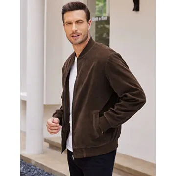 Stylish COOFANDY Men’s Varsity Bomber Jacket Lightweight Option