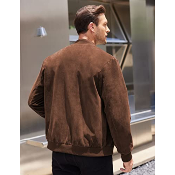 Stylish COOFANDY Men’s Varsity Bomber Jacket Lightweight Option