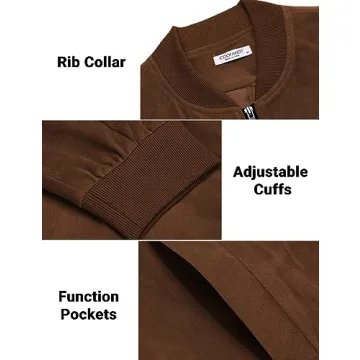 Stylish COOFANDY Men’s Varsity Bomber Jacket Lightweight Option