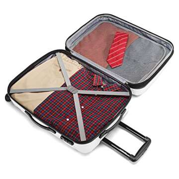 Samsonite Omni PC Hardside Expandable Luggage with Spinner Wheels, 3-Piece Set (20/24/28), White