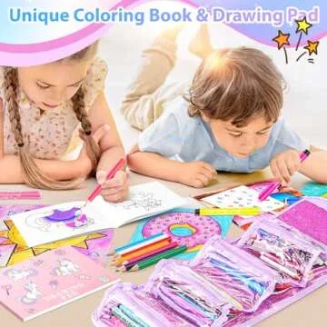 Rocamdo Fruit Scented Washable Markers Set, Art Colored Pencil Case, Glitter Coloring Pens Drawing Kit Stuff 63PCS Art Supplies for Kids Ages 4-6-8, Birthday Gifts for Teens Girls 4 5 6 7 8 9 Year Old