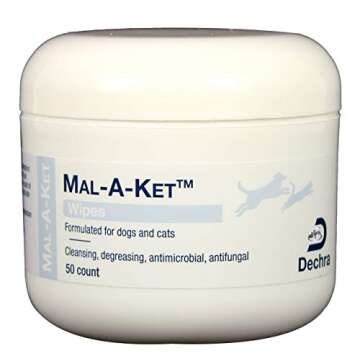 Mal-a-ket Antiseptic Wipes for Dogs Cats and Horses 50ct