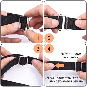 CooBigo 25 Pack 1 Inch Metal Adjustable Slide Buckles Tri-Glide Rectangle Adjuster Suspender Strap Slider for Purse Bag Hardware Making Supplies Backpack replacement Keeper(Mixed)