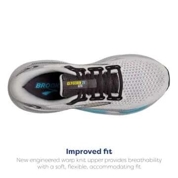 Brooks Men's Glycerin GTS 21 Supportive Running Shoe - Coconut/Forged Iron/Yellow - 10 Medium
