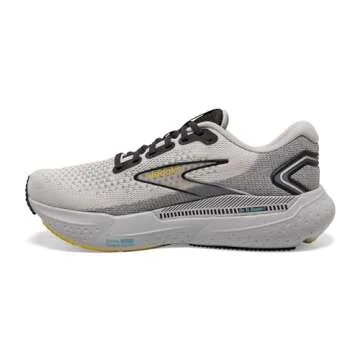 Brooks Men's Glycerin GTS 21 Supportive Running Shoe - Coconut/Forged Iron/Yellow - 10 Medium