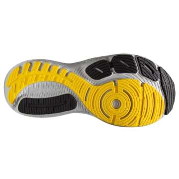 Brooks Men's Glycerin GTS 21 Supportive Running Shoe - Coconut/Forged Iron/Yellow - 10 Medium