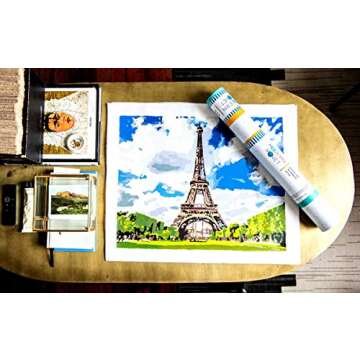 Modern Monet Kits Paint by Number for Adults | DIY 16x20 Modern Decor Eiffel Tower Color by Numbers ...
