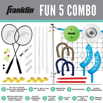 Franklin Sports 5-in-1 Outdoor Game Combo Set - Fun for All