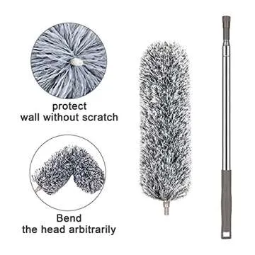 VMVN Microfiber Extendable Duster for Easy Cleaning