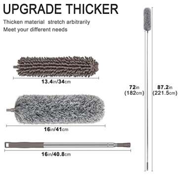 VMVN Microfiber Extendable Duster for Easy Cleaning