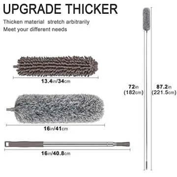 VMVN Microfiber Extendable Duster for Easy Cleaning