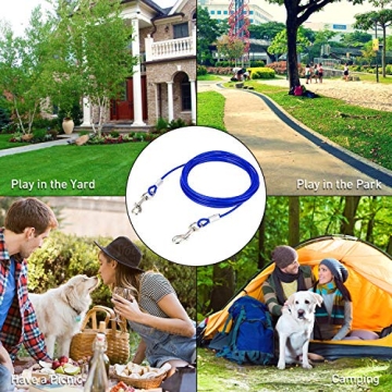 Heavy Duty Dog Tie Out Cable Anti-Rust Spiral Stake 30ft