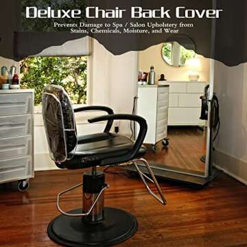 LEIFIDE Clear Chair Back Cover - 3 Pcs for Salon & Office