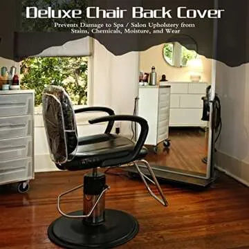 LEIFIDE Clear Chair Back Cover - 3 Pcs for Salon & Office