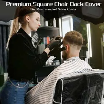 LEIFIDE Clear Chair Back Cover - 3 Pcs for Salon & Office