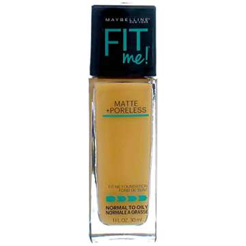Maybelline New York Fit Me Matte Plus Pore Less Foundation Makeup, Pure Beige, 1 Fluid Ounce